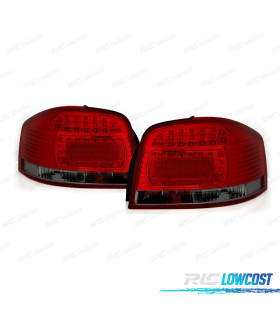 FANALI PER AUDI A3 8P 03-08 LED ROSSO AFFUMICATO