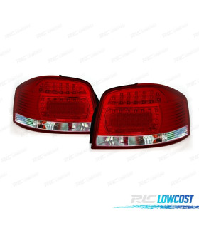 FANALI PER AUDI A3 8P 03-08 LED ROSSO CROMATO