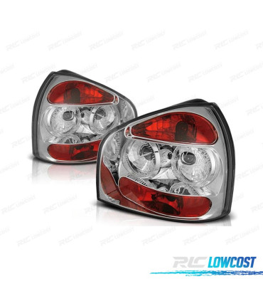 FANALI AUDI A3 8L 96-00 COLORE FONDO CROMATO ROSSO