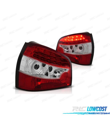 FANALI A LED PER AUDI A3 8L 96-03 ROSSO CROMATO