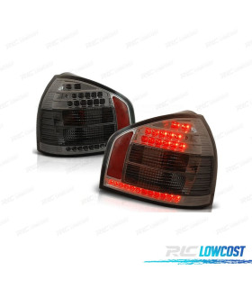 FANALI PER AUDI A3 8L 96-03 LED FUMÉ FONDO CROMATO