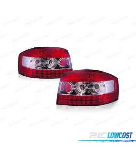 FANALI A LED AUDI A3 8P 03-08 ROSSO CROMATO