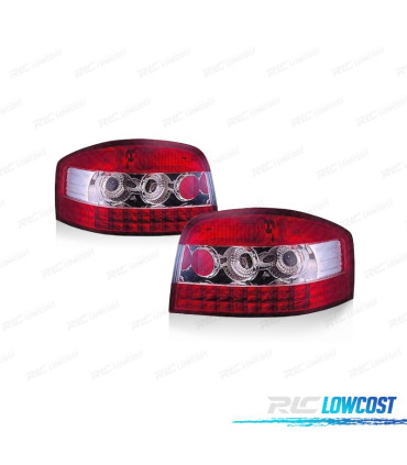 FANALI A LED AUDI A3 8P 03-08 ROSSO CROMATO