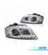 FARI AUDI A3 8P 08-12 LUCE DIURNA A TUBO FONDO CROMATO