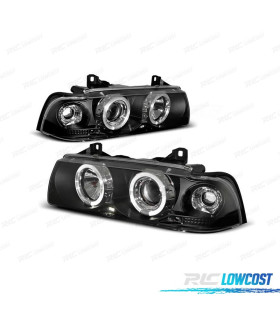 FARI BMW E36 90-99 ANGEL EYES FONDO NERO CCFL