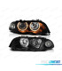 FARI BMW E46 BERLINA 98-01 ANGEL EYES HALOGENO FONDO NERO