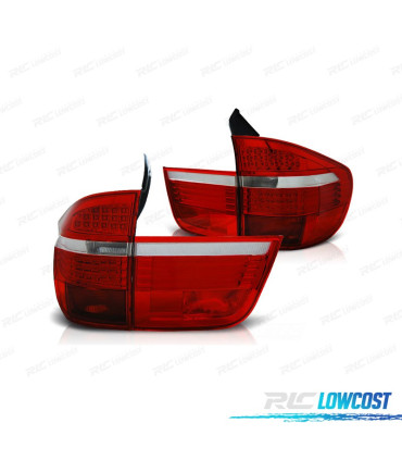FANALI BMW X5 E70 07-10 LED ROSSO CROMATO