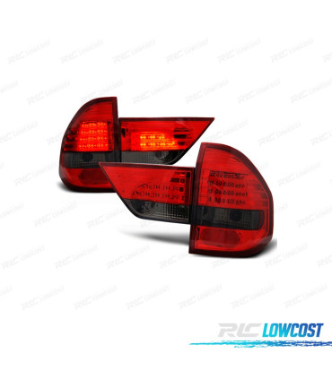 FANALI BMW X3 E83 03-06 LED ROSSO AFFUMICATO