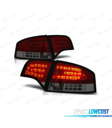 FANALI A LED AUDI A4 B7 04-07 ROSSO AFFUMICATO