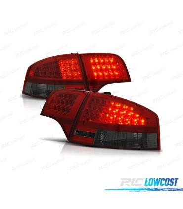FANALI PER AUDI A4 B7 04-07 LED ROSSO AFFUMICATO
