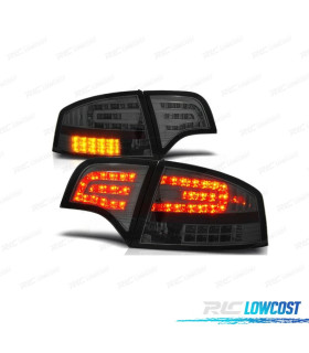 FANALI PER AUDI A4 B7 04-07 LED FONDO CROMATO FUMÉ