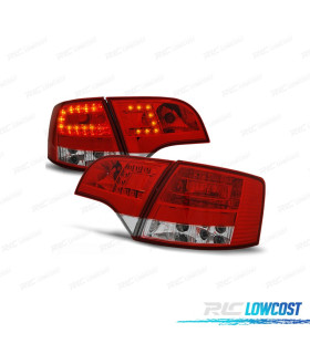 FANALI PER AUDI A4 B7 AVANT 05-07 LED ROSSO CROMATO