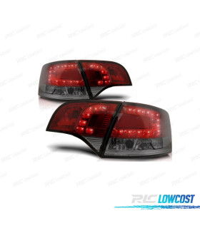 FANALI PER AUDI A4 B7 AVANT 05-08 LED ROSSO AFFUMICATO