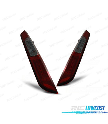 FANALI PER FORD FOCUS MK2 08-11 LED ROSSO AFFUMICATO