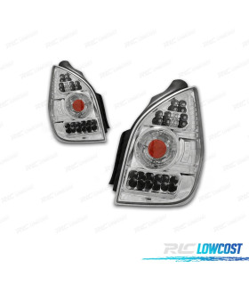FANALI CITROEN C2 03-10 LED FONDO CROMATO