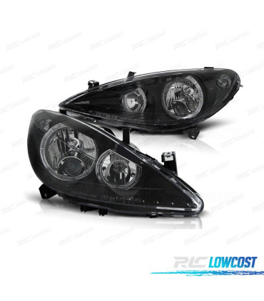 FARI PEUGEOT 307 01-05 ANGEL EYES FONDO NERO H7 H7