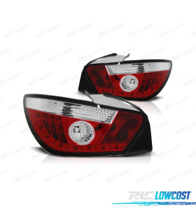 FANALI PER SEAT IBIZA 08-12 3 PORTE LED ROSSO CROMATO