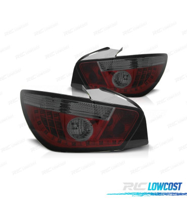 FANALI PER SEAT IBIZA 08-12 3 PORTE LED ROSSO AFFUMICATO