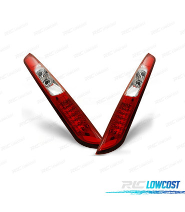 FANALI PER FORD FOCUS MK2 04-08 LED ROSSO CROMATO