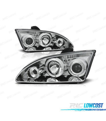 FARI PER FORD FOCUS 04-08 ANGEL EYES FONDO CROMATO