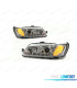 FARI PEUGEOT 306 93-97 LUCE DIURNA A LED FONDO CROMATO