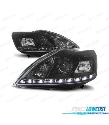 FARI FORD FOCUS 08-11 LUCE DIURNA SFONDO NERO