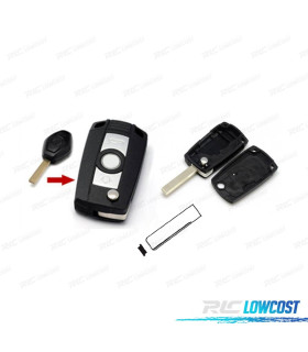 ALLOGGIAMENTO CHIAVE BMW E46 E38 E39 E60 E61 E53 E87 QUADRATA LAMA LISCIA CHIP