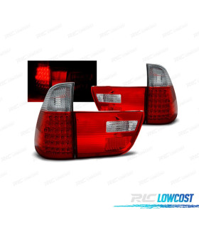 FANALI BMW X5 E53 99-03 LED ROSSO CROMATO