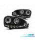FARI VOLKSWAGEN VW GOLF 5 03-08 JETTA 05-10 OCCHI DI ANGELO LUCE DIURNA LED + CCFL FONDO NERO