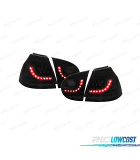 FANALI VOLKSWAGEN VW GOLF 5 03-08 LED SFONDO NERO AFFUMICATO