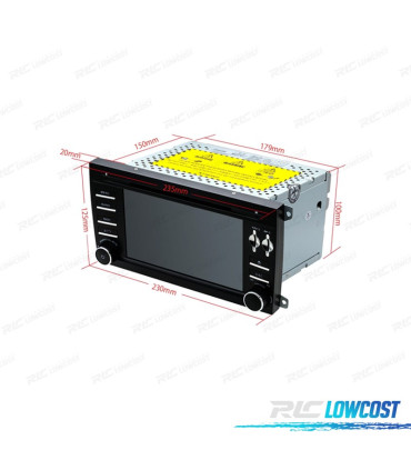RADIO GPS ANDROID 11 PER PORSCHE CAYENNE 03-07 7" USB GPS TATTILE HD
