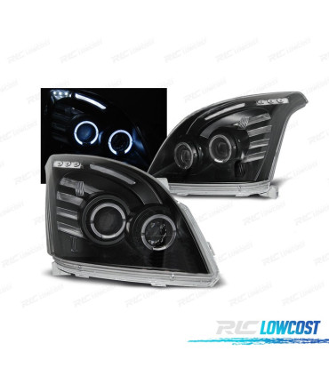 FARI PER TOYOTA LAND CRUISER FJ120 03-08 ANGEL EYES SFONDO NERO