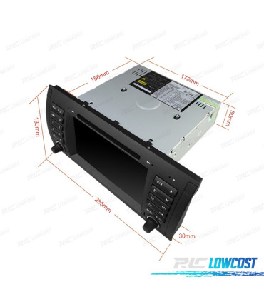 RADIO GPS NAVIGATORE 7" PER BMW X5 E53 99-06 E39 USB GPS TATTILE HD