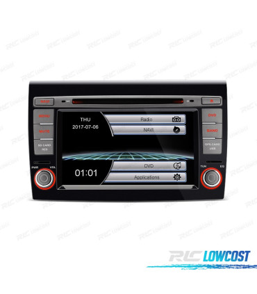 RADIO NAVIGATORE 7" PER FIAT BRAVO 07-14 USB GPS TATTILE HD