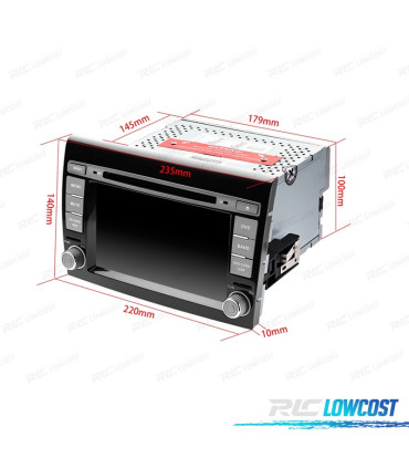 RADIO NAVIGATORE 7" PER FIAT BRAVO 07-14 USB GPS TATTILE HD