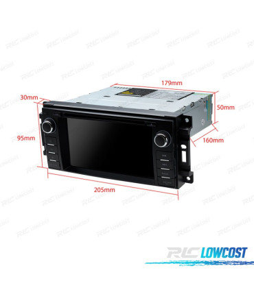 RADIO NAVIGATORE 6.2" PER JEEP WRANGLER 07-12, GRAND CHEROKEE 08-11 USB GPS TATTILE HD