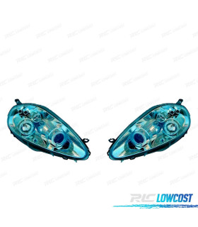 FARI PER FIAT GRANDE PUNTO 05-08 ANGEL EYES FONDO CROMATO