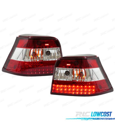 FANALI VOLKSWAGEN VW GOLF 4 97-03 LED ROSSO CROMATO