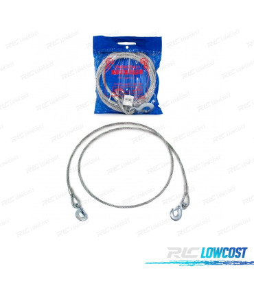 CAVO D'ACCIAIO PER RIMORCHIO CON DOPPIO GANCIO