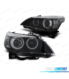 FARI XENON BMW E60 E61 03-04 ANGEL EYES CCFL D2S FONDO NERO