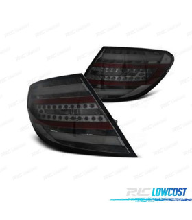 FANALI MERCEDES CLASSE C W204 SEDAN 07-11 GRIGIO AFFUMICATO BAR LED