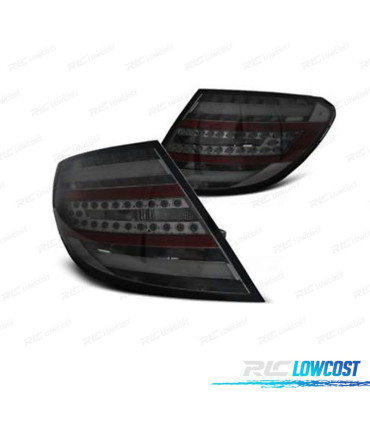 FANALI MERCEDES CLASSE C W204 SEDAN 07-11 GRIGIO AFFUMICATO BAR LED