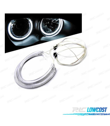 ANELLI CCFL PER BMW E46 E36 E39 E E38 FANALE XENON 1998-2003 4 ANELLI DA 131MM