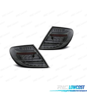 FANALI PER MERCEDES CLASSE C W204 SEDAN 07-11 LED BAR GRIGIO FUMÉ