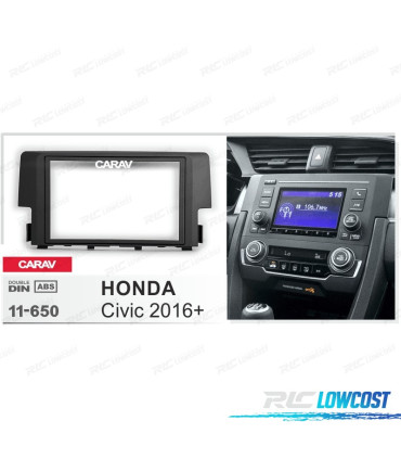 CORNICE NERA RADIO 2-DIN PER HONDA CIVIC 2016