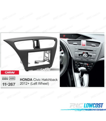 CORNICE NERA RADIO 2-DIN PER HONDA CIVIC HATCHBACK 2012