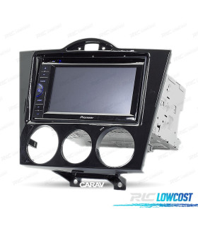 CORNICE NERA LUCIDA RADIO 2-DIN PER MAZDA RX-8 03-08 ARIA CONDIZIONATA MANUALE
