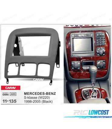 CORNICE NERA RADIO 2-DIN PER MERCEDES CLASSE-S