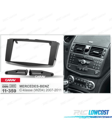 CORNICE NERA PER AUTORADIO 2-DIN PER MERCEDES CLASSE C