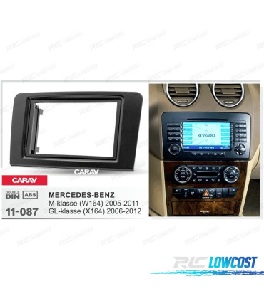 CORNICE NERA RADIO 2-DIN PER MERCEDES CLASSE-M CLASSE-GL